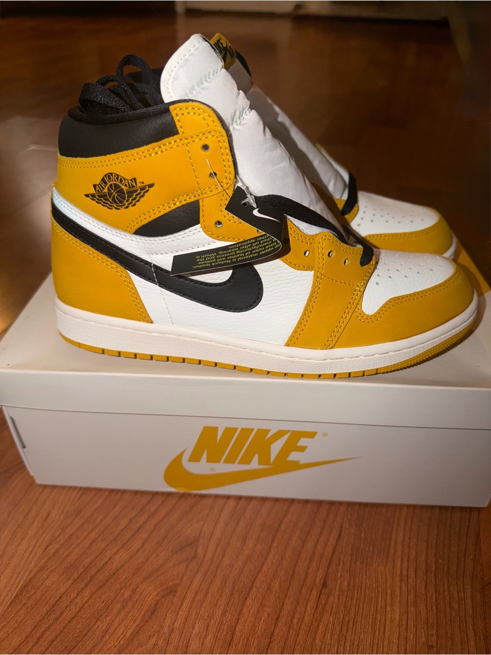 Nike High-Top Sneakers in Yellow, White & Black